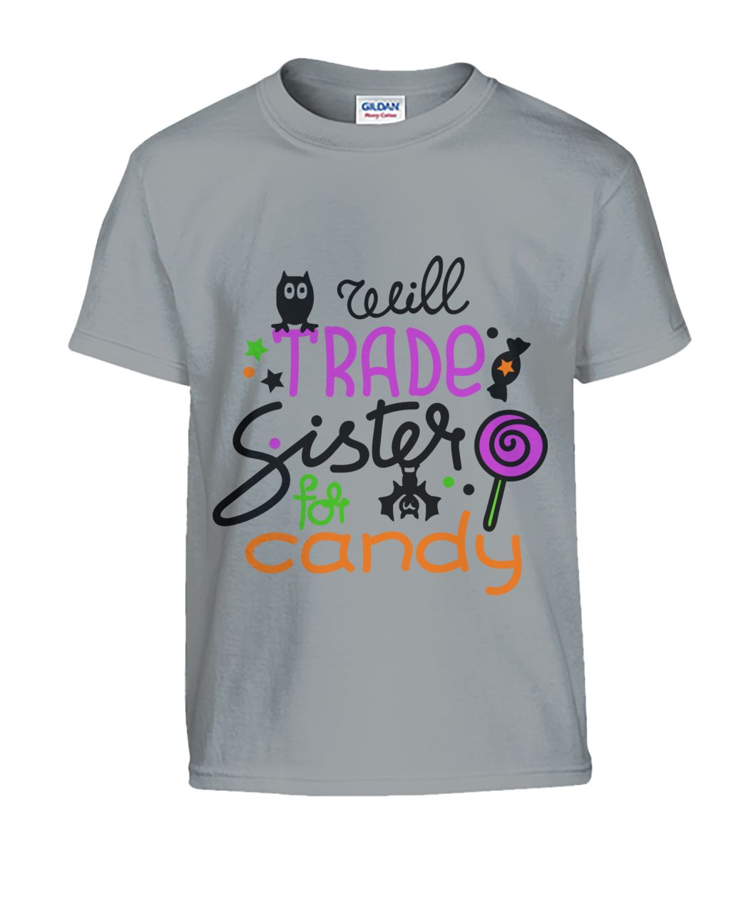 Will trade SISTER for Candy Kids Halloween Tshirt