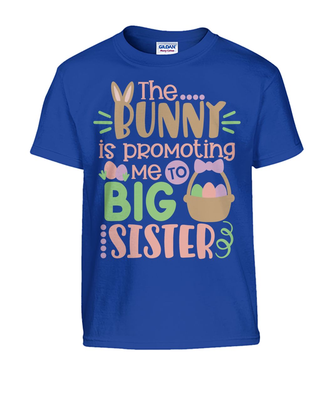 "The Bunny is Promoting me To Big Sister" Kids Shirt
