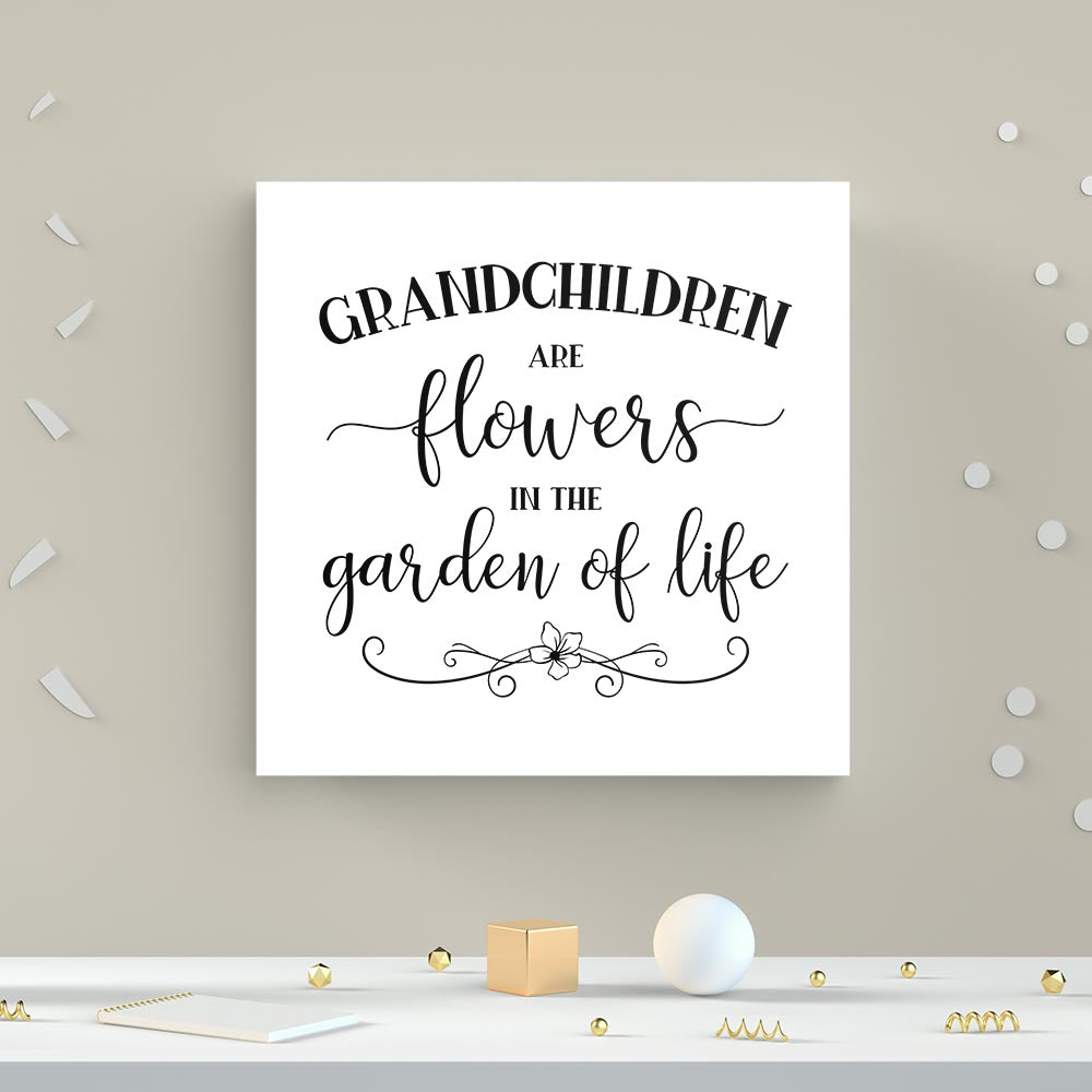 Grandchildren are flowers Wall Art