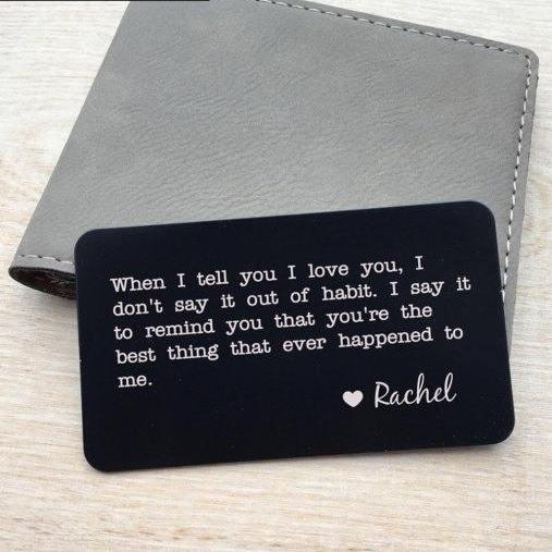 Personalized wallet insert card