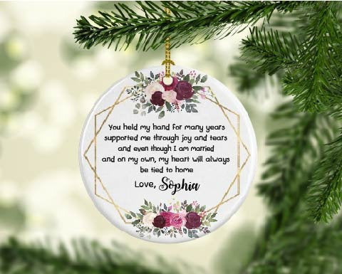 Personalized Mother of bride ornament