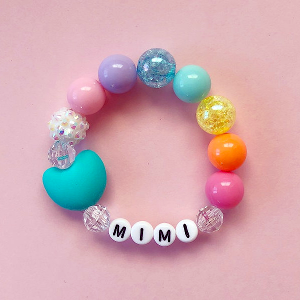Personalized Kids Heart Bracelet