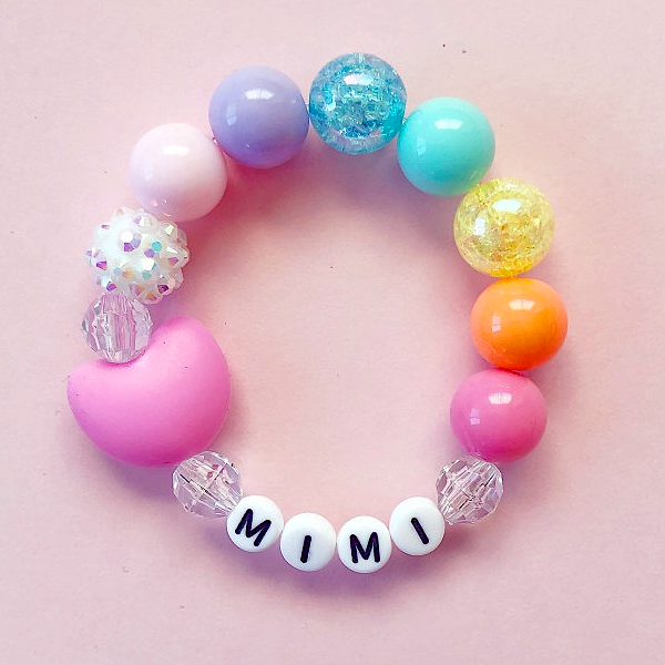 Personalized Kids Heart Bracelet