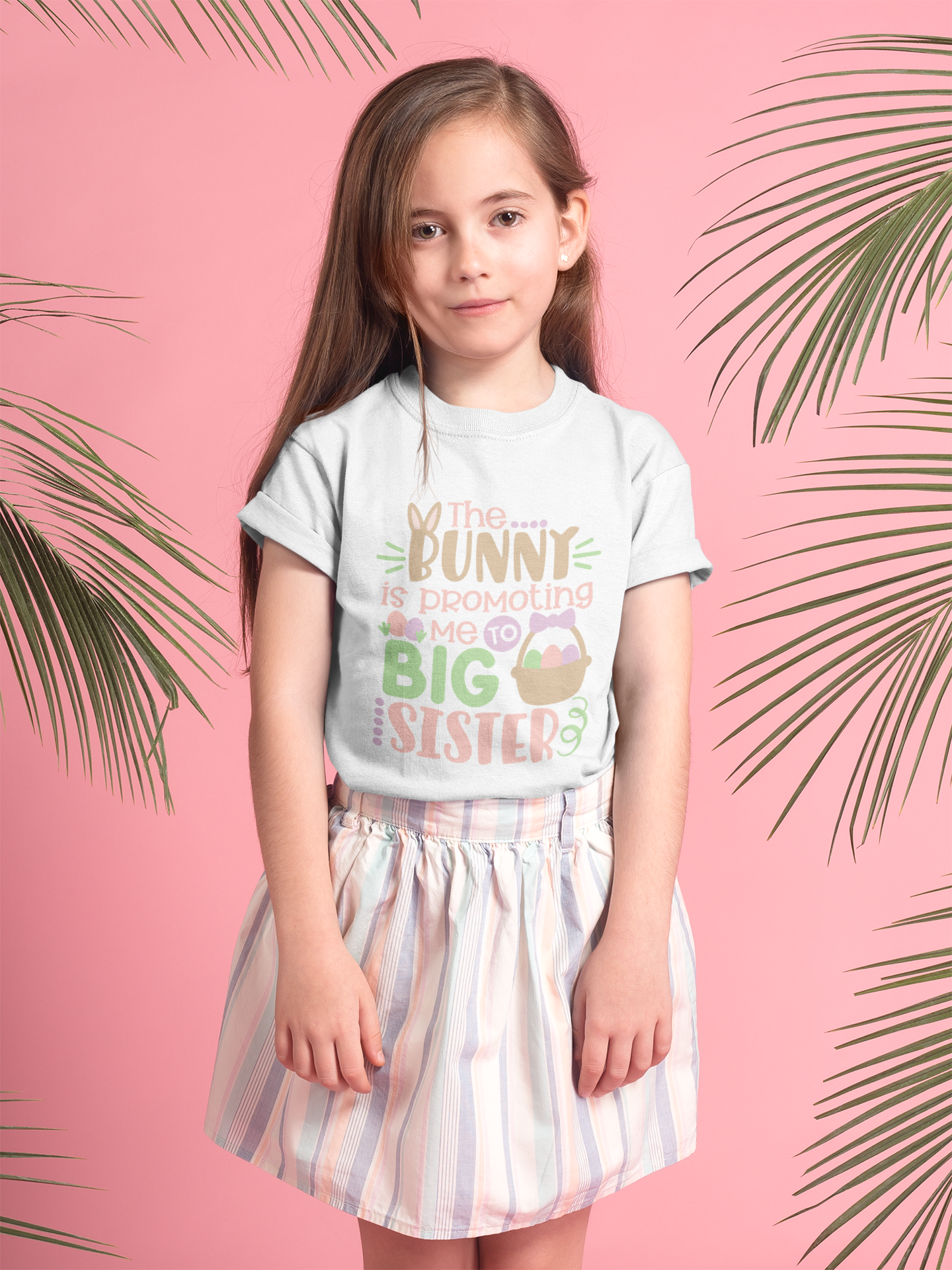 "The Bunny is Promoting me To Big Sister" Kids Shirt