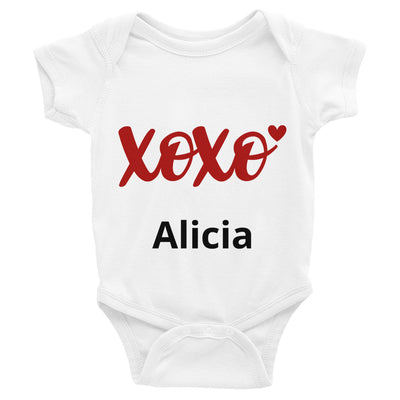 Valentine's Day Personalized XOXO Baby Bodysuit