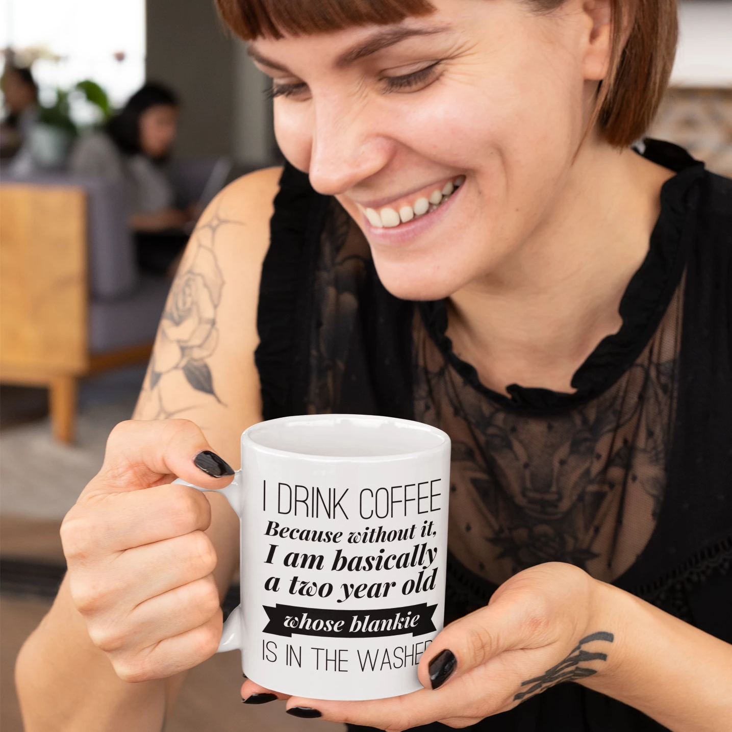 "Why I Drink Coffee" Mug White Coffee Mug