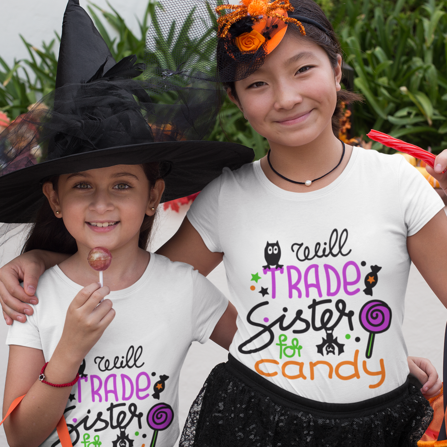 Will trade SISTER for Candy Kids Halloween Tshirt